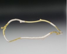 Mixed metal twig bangle