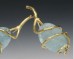 Twig & aquamarine earrings