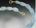 Aquamarine necklace with 18K twig spacers