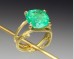 Emerald twig ring