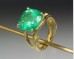 Emerald twig ring