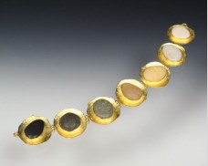Transition bracelet with 18K discs and beachstones