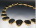 Bezel-set basalt necklace