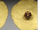 Disc earrings with cognac diamonds