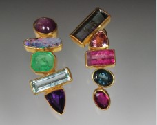 Cascading gemstone earrings