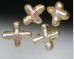 Cross pearl earrings