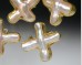 Cross pearl earrings