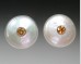 Pearl stud with gemstones