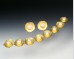 22K concave disc bracelet with pearls