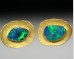 Disc earrings with opals