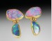Hinged opal earrings