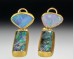 Hinged opal earrings