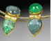 Emerald & aquamarine pendant