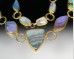 Opal link necklace