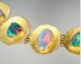 Opal disc necklace