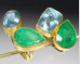 Emerald & aquamarine ring
