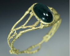 Tourmaline hinged bracelet