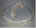 Gold and silver twig neck collar