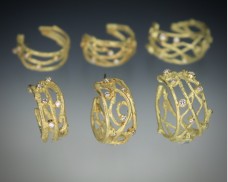 Twig hoop earrings large