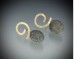Spiral beachstone earrings