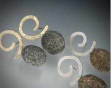 Spiral beachstone earrings
