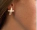 Cross pearl earrings