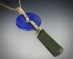 Lapis and tourmaline pendant