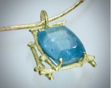 Aquamarine Chunky Pendant