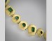 Emerald disc bracelet