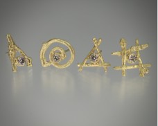 Diamond twig studs