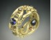 Sapphire diamond twig ring