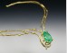 Twig collar with emerald