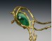 Twig collar with emerald