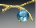 Twig necklace with aquamarine