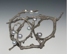 Gnarly oxidized brooch