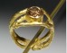 Cognac diamond twig ring