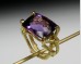 Twig ring with amethyst