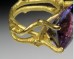 Twig ring with amethyst