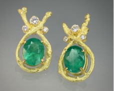 Emerald Twig Earrings