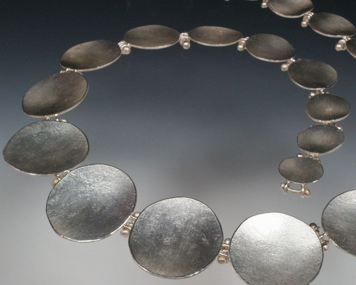Sterling silver disc necklace