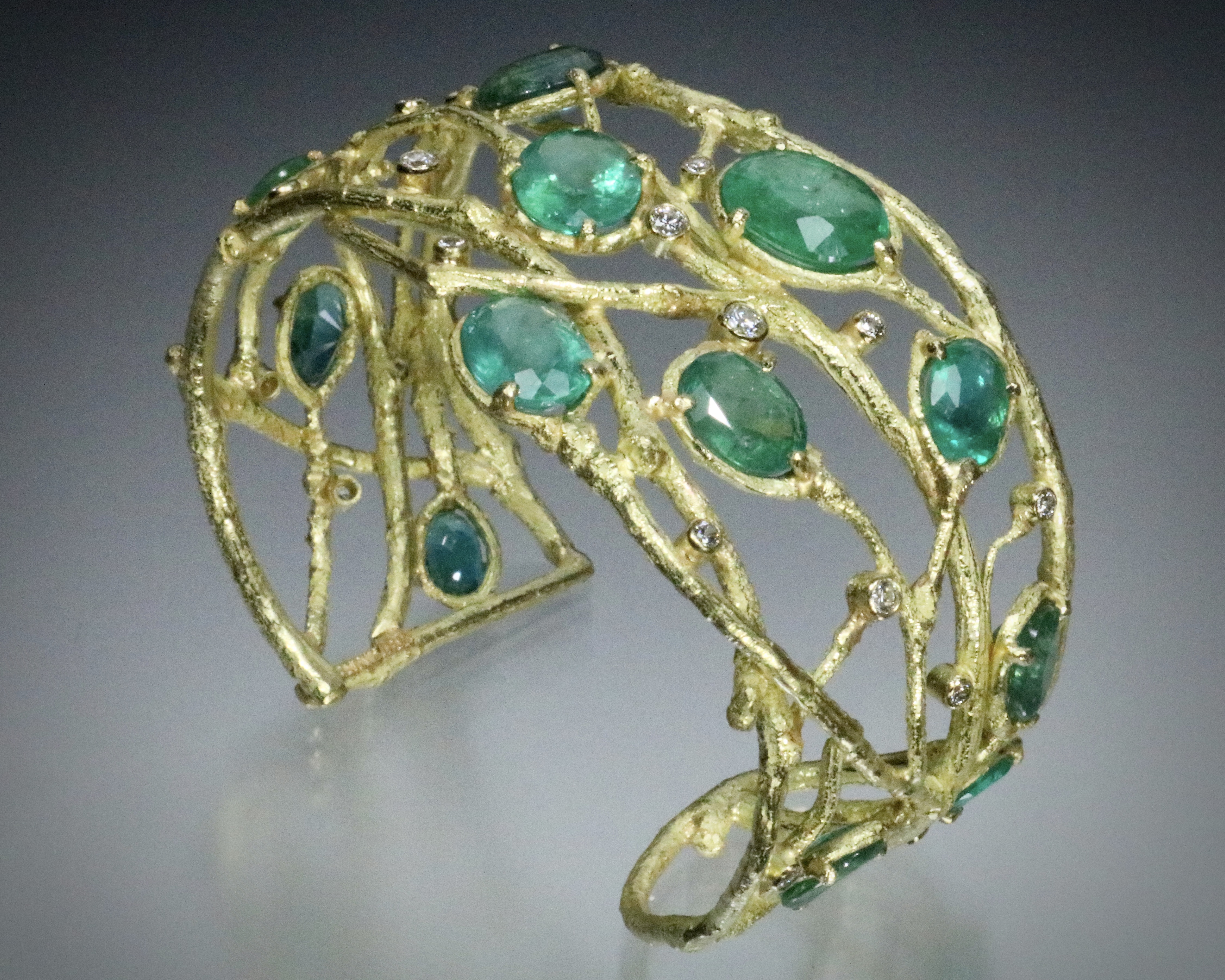 Emerald and Diamond Cuff