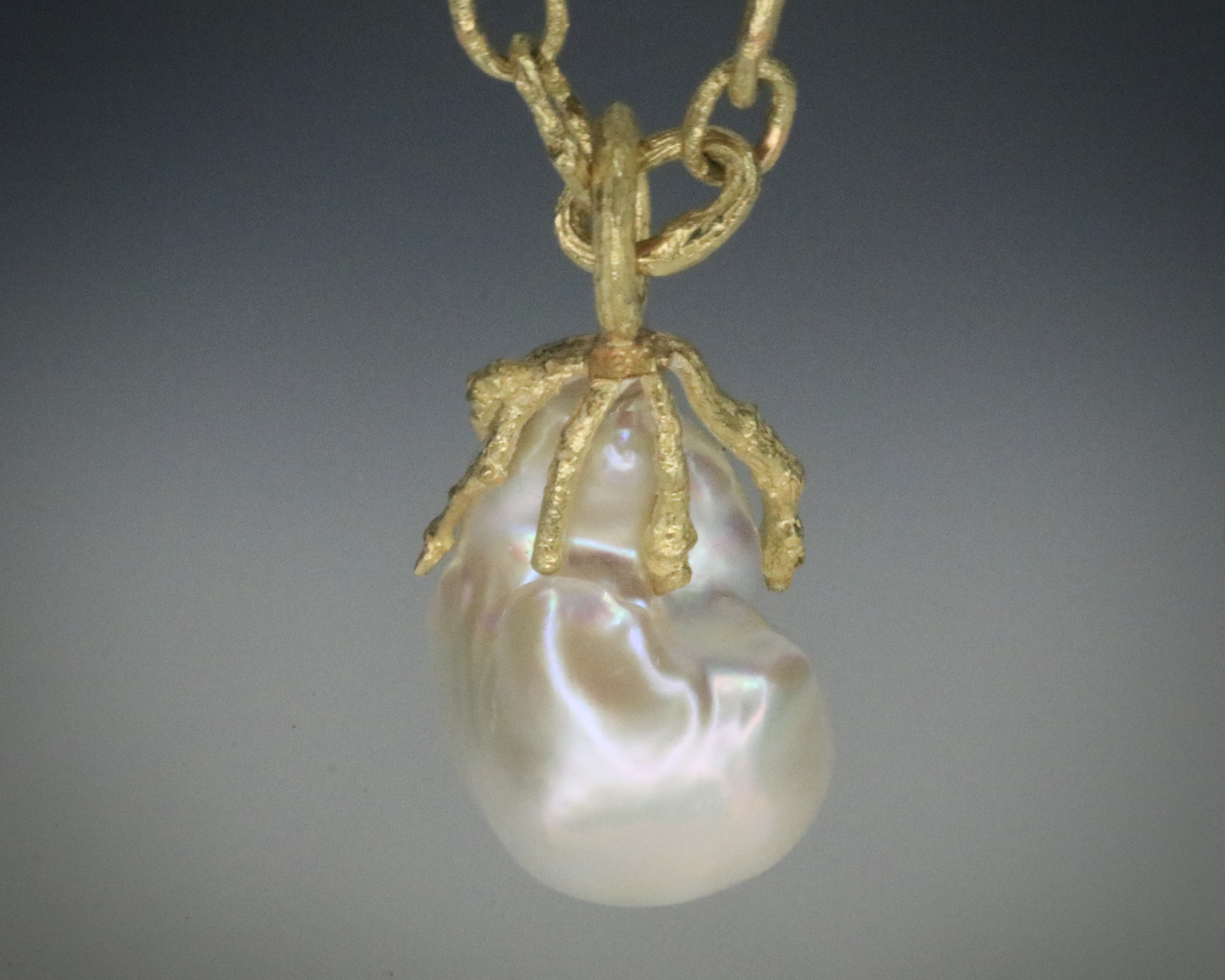 South Sea pearl twig pendant